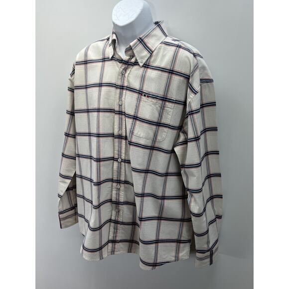 Larro Button Down Shirt Men's Casual long sleeve collared plaid XXL - Picture 4 of 7